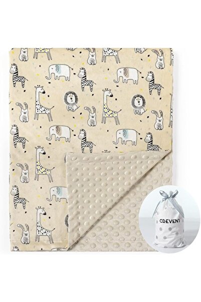 CREVENT 76x100cm Organic Muslin Cotton Baby Blanket for Newborns, Soft Mink B...