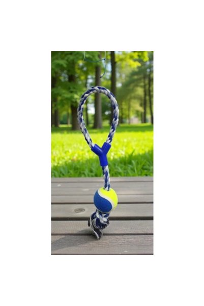TakÇalıştır Tennis ball with pull rope blue