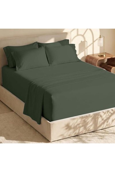 Hearth & Harbor Extra Deep Pocket King Size Sheets Set - Fits Mattress 18-24 Inches Deep - 6 Piece G