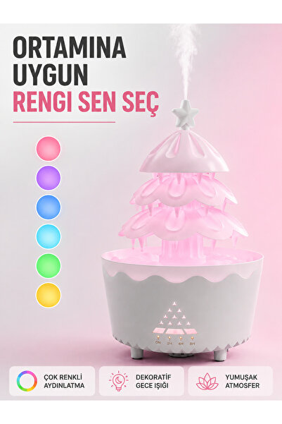 Lisinya Decorative Lucky Tree Ultrasonic Humidifier Aroma Diffuser with Rgb N...