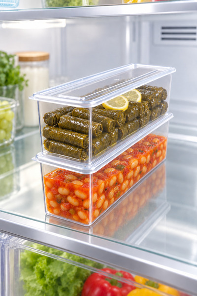 Ezupack 6X1,3 Lt. Refrigerator Organizer Freezer Storage Container Microwave Refrigerator Suitable Organizer Transparent