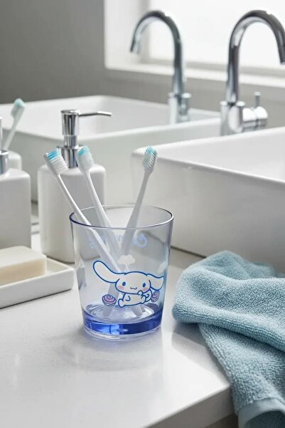 SANRIO Lisanslı Cinnamoroll Şeffaf Banyo Bardağı – Sevimli Karakter Tasarımı