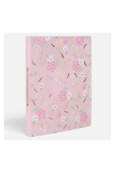 OEM Biblioraft Roz Floral cu 2 Inele 32x24cm, pentru arhivare si organizare d...