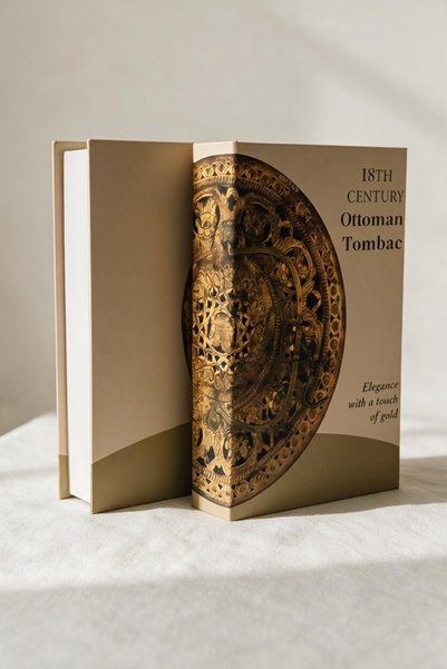 DekorKutum Ottoman Tombac Design Decorative Book Box Storage Box Home and Off...
