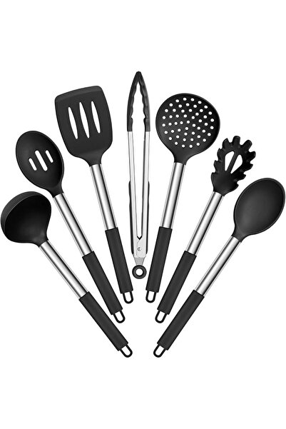 GENERAL E-far Silicone Kitchen Utensil Set, 7 Piece Heat-Resistant Kitchen Ut...