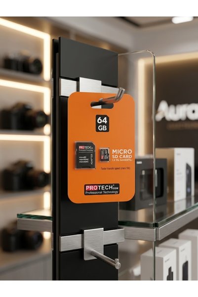 RÜYAM44 Protech GSM 64 GB Micro SD Kart SD Kart Adaptörlü Hafıza Kartı Class 10