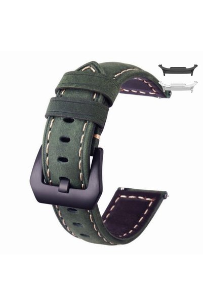 VD VERY DREAM Leather strap compatible with Samsung Galaxy Watch8 44mm, Black...