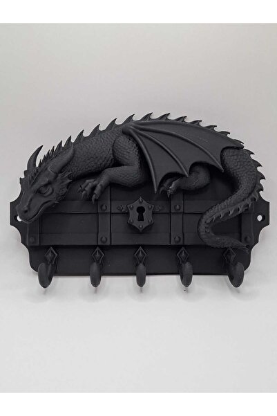 Generic Brand Suport chei Dragon – decorativ, montare pe perete, imprimat 3D