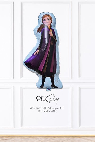 PEKSHOP Frozen Anna Karakter Şekilli Folyo Balon