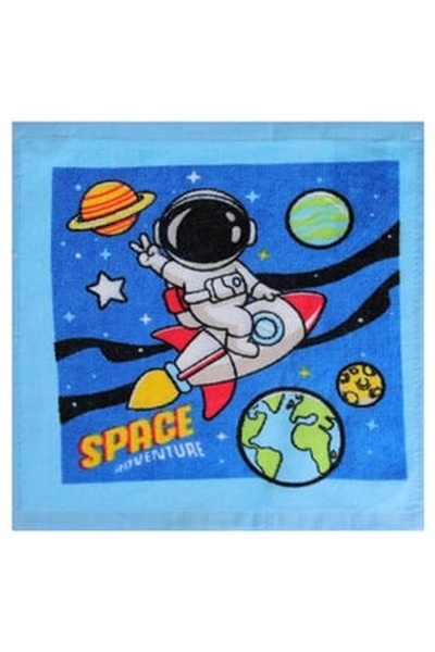 OEM Prosopel din Bumbac Albastru cu Model Spatiu pentru Copii 30x30cm