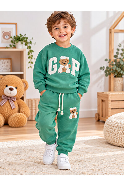 Uğur bebe Culoare verde, 100% bumbac, 3 fire, fără șnur, set de trening pentr...
