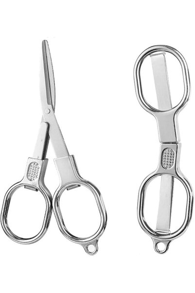 Yelajoy 2 Pcs Foldable Mini Travel Scissors, Durable Folding Stainless Steel ...