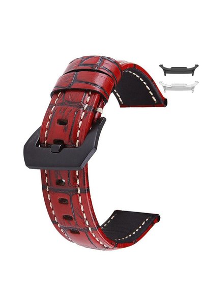 VD VERY DREAM Curea din piele, compatibilă cu Samsung Galaxy Watch8 44mm, Roș...