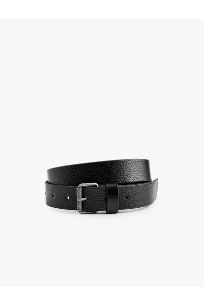 Koton Faux Leather Belt with Metal Buckle