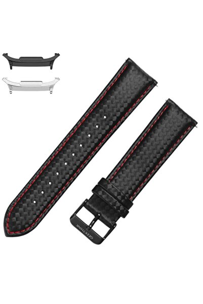 VD VERY DREAM Leather strap compatible with Samsung Galaxy Watch9 44mm, Black...