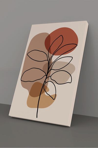 StellaStore Tropikal Soyut Çiçekler Modern Minimal Kanvas Tablosu 3'lü Canvas Tablo Seti