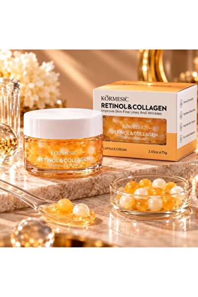 Kormesic Retinol & Collagen Capsule Cream 75g – Anti-Wrinkle Face Moisturiser for Fine Lines, Smooth & Firm-Looking Skin