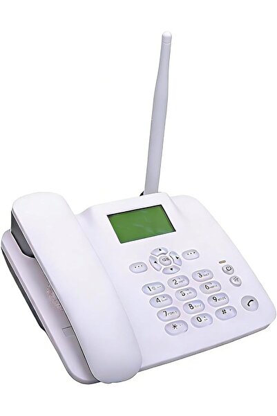 Neelabil هاتف لاسلكي ثابت 4G للمكتب يدعم بطاقة GSM مع راديو وساعة منبه ورسائل...