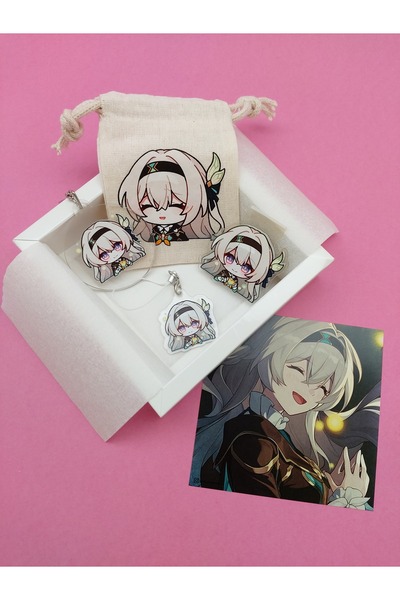 ganbarou art studio Honkai Star Rail Firefly kese, anahtarlık, magnetli kitap ayracı, charm hediye seti