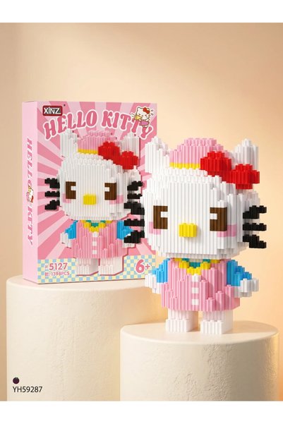 KAZUKO Lego Hello Kitty Building Block Figure in Pink Dress – 1398 Pieces