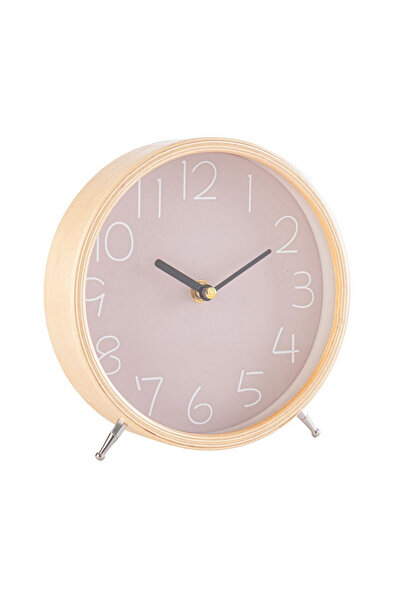 Bizzotto Taupe table clock Lorens Ø18.5x4.5 cm