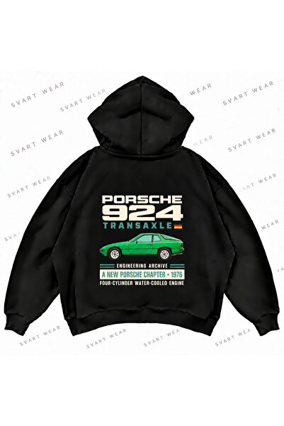 SVART WEAR Овърсайз суитшърт с качулка Porsche 924 с принт и свободна кройка