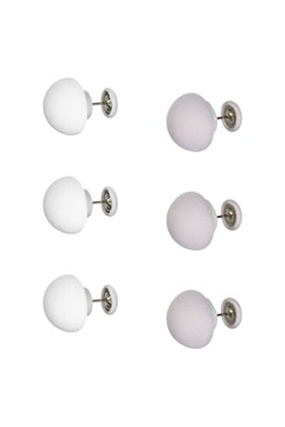 OEM Set Cleme Gri Albe de Fixat Plapuma Ø2x3cm - 6buc