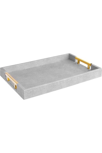 Homebase Home Redefyne Beautiful Modern Design Rectangular Tray 18" X 12" Glo...
