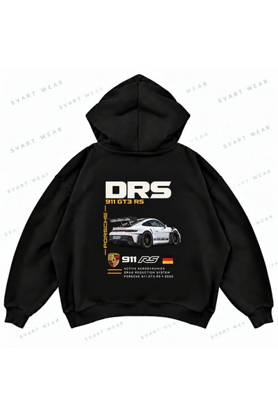 SVART WEAR Овърсайз суитшърт с качулка, с принт, тип  "бокси ", Porsche 911 G...