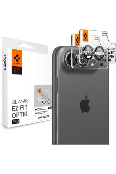 Spigen Γυαλί Tr Ez Fit Optik Pro 2 Τεμάχια, Λευκό - Iphone Duo - (AGL12012)