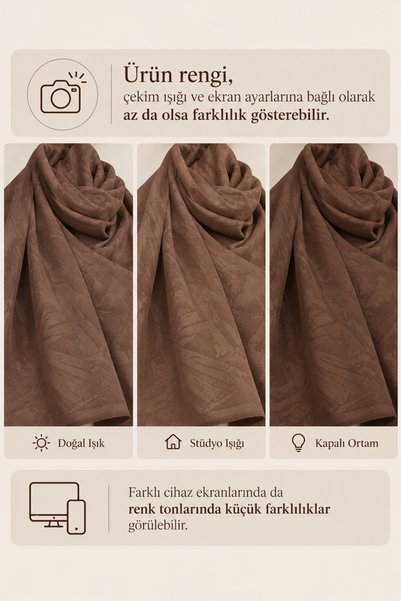 Sima Flower-Patterned Cotton Soft Shawl Spring Series Brown Color