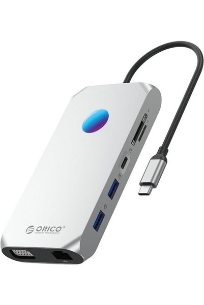 Orico Xcr 12 σε 1 RGB Σταθμός Σύνδεσης USB-C 3x USB-A 3.1 1x USB-A 2.0 1x USB...