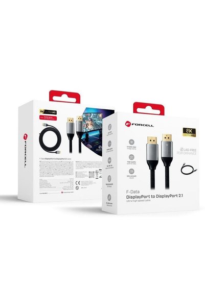 Forcell Καλώδιο DisplayPort σε DisplayPort 2.1 16K 60Hz/8K 120Hz/4K 240Hz - Υ...
