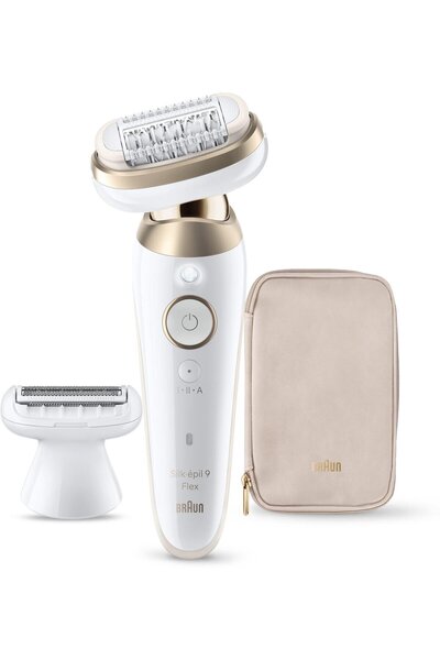 Braun Αποτριχωτική συσκευή Silk-Epil 9 9-030 3D / Λευκό, Χρυσό - (963206)
