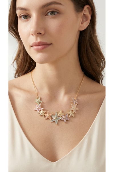 GenelTedarik Colorful Starfish Design Pinterest Necklace |   Does Not Darken ...