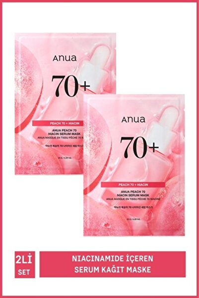 ANUA Peach 70 Niacin Serum Yüz Maskesi 25 ml 2 Adet