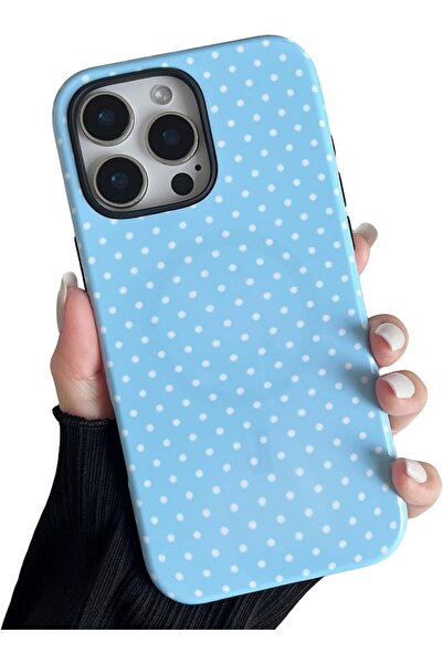 GENERAL ZTOFERA for iPhone 15 Pro Max Case Fit for MagSafe, Dots Pattern-White