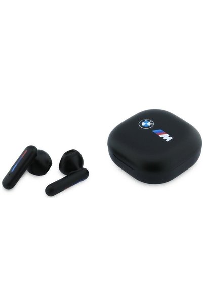 BMW Ακουστικά Bluetooth TWS με τυπωμένο λογότυπο ENC Μαύρο - (BMBEMIATP18LOK)