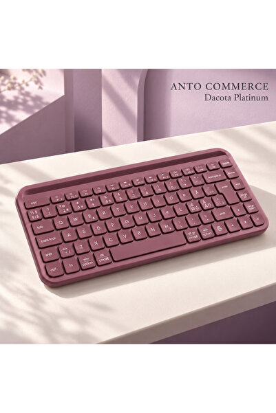 dacota Tastatură wireless mini Platinum X10T+, Bluetooth 3.0/5.0 și 2,4 GHz, suport tabletă și telefon, layout nordic, mov