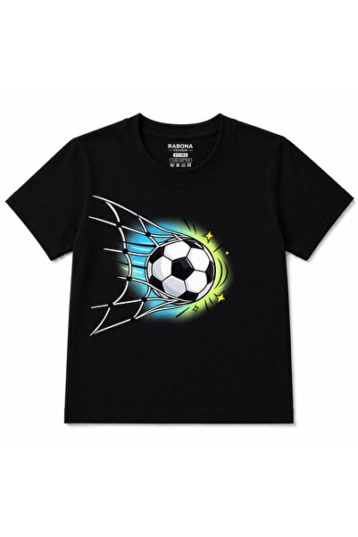 Rabona Fashion Tricou pentru copii cu grafică  "Netbreaker " și poartă de fotbal