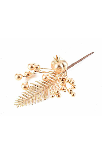 Decorer Ramură artificială aurie de Crăciun 20,5 cm
