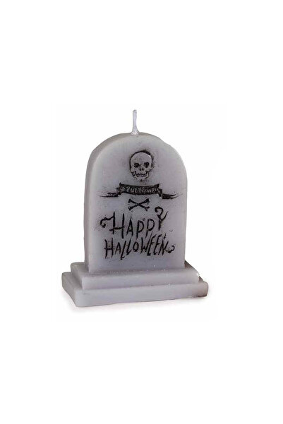 Decorer Lumânare de Halloween, ceară neagră-gri, 6 x 3.5 x 7.5 cm (înălțime)