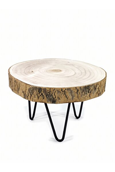 Target Home Πλατώ σερβιρίσματος Decor κορμός δέντρου με μεταλλικά πόδια Φ27x1...