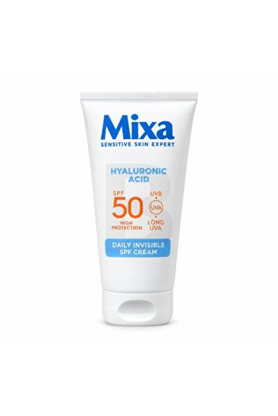 MİXA Cremă de protecție cu Acid Hialuronic, invizibilă, zilnică, cu SPF50, 50 ml