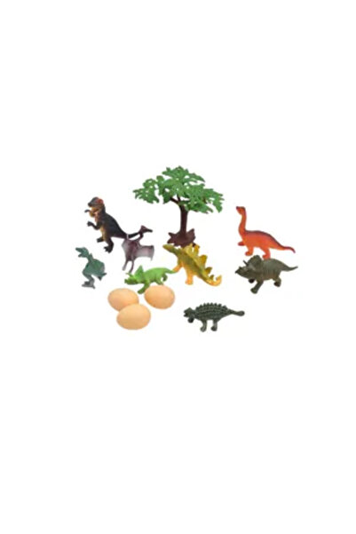 Generic Brand JUCĂRIE LUMEA DINOZAURILOR CU FIGURINE, COPAC ȘI OUĂ – SET EDUC...