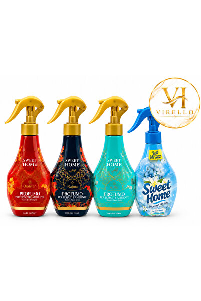 Sweet Home Set of 4 x Spray Air Freshener for Textiles and Environment, 250 m...
