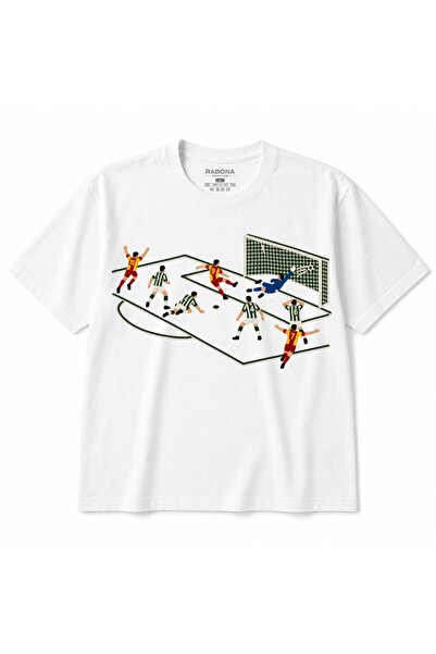 Rabona Fashion Κόκκινο & Κίτρινο Παιδικό Μπλουζάκι με Γραφικό Ποδοσφαιρικής Δ...