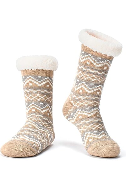 GENERAL Cozylook Women's Fuzzy Slipper Socks with Non-Slip Grippers, Cozy Flu...