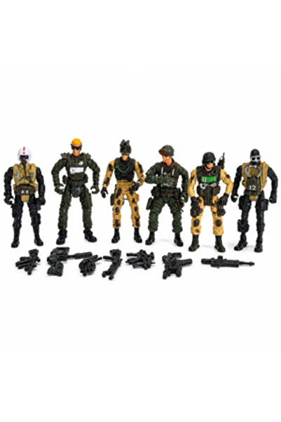 Generic Brand Set 6 Jucării Soldați cu Arme, Figurine de Acțiune pentru Copii