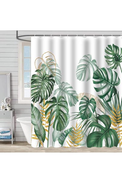CozyNook Watercolor Floral Shower Curtain Bathroom Curtain Waterproof and Dam...